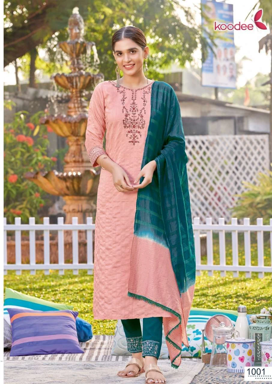 Koodee Riya Vol 3 Fancy Viscose Wholesale Readymade Salwar Suit Catalog — Wholesale Readymade Suit, MPA wholesale from Surat - Gallery Image 4